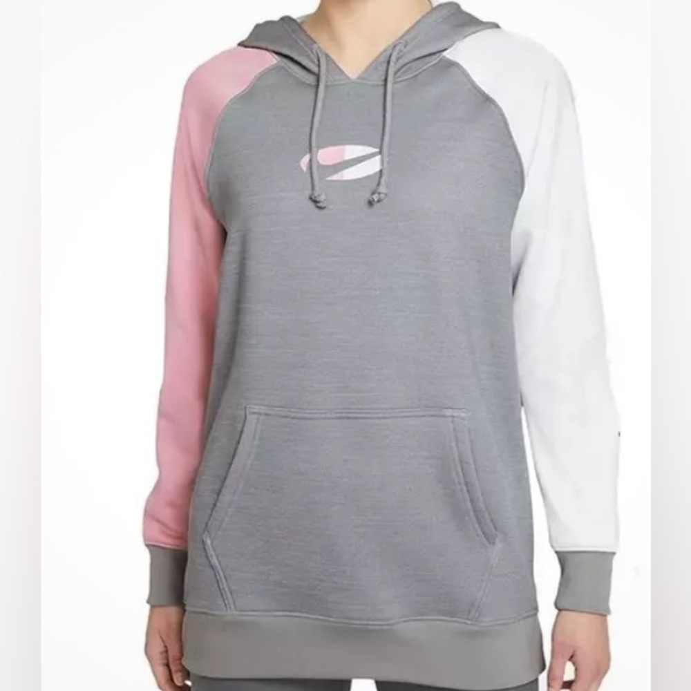Nike Therma Fit Hoodie Sweatshirt Womens Size S Pullover Oversized Athletic Gym